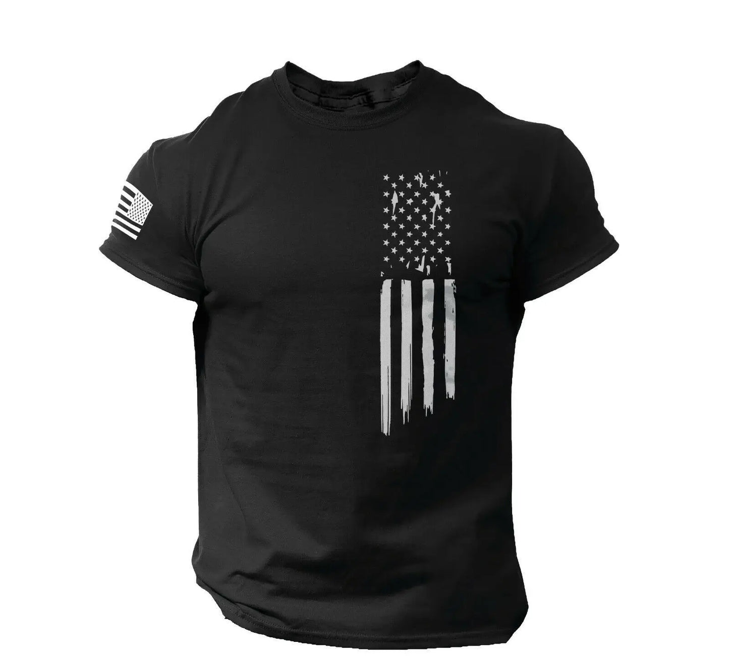 Vintage National Flag Print Men's T-Shirt