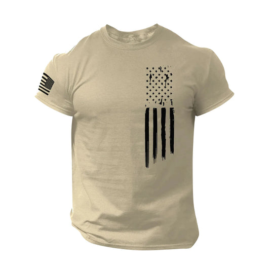 Vintage National Flag Print Men's T-Shirt