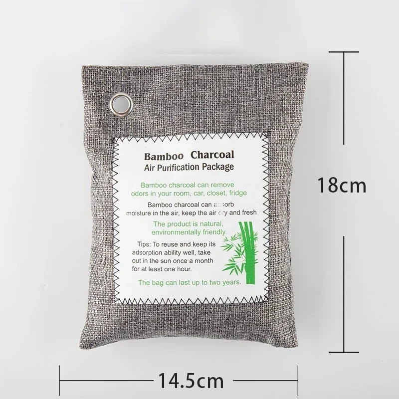 Bamboo Charcoal Air Purifying Bag – 200g Natural Odor Eliminator