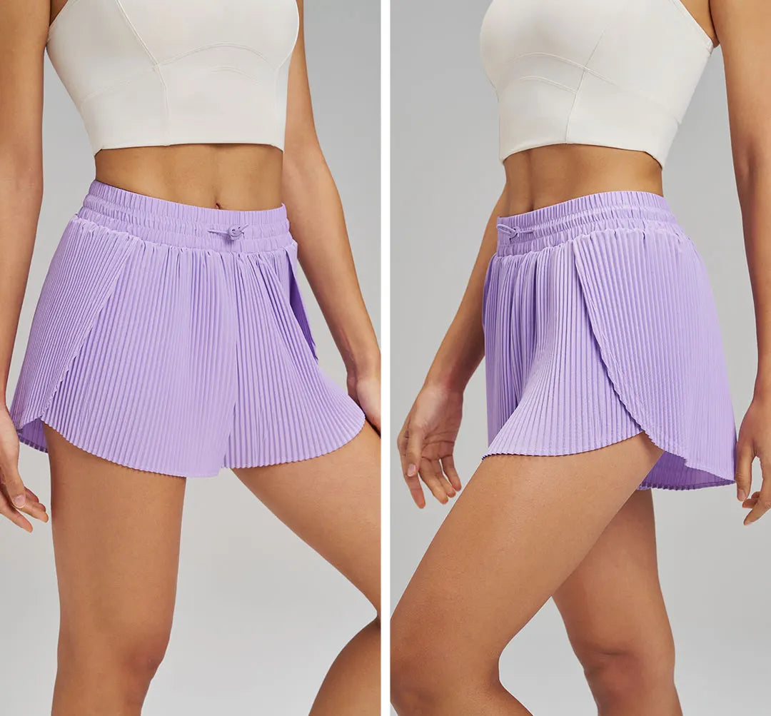 AirFlow™ Skirted Yoga Shorts – 2-in-1 Pleated Editio