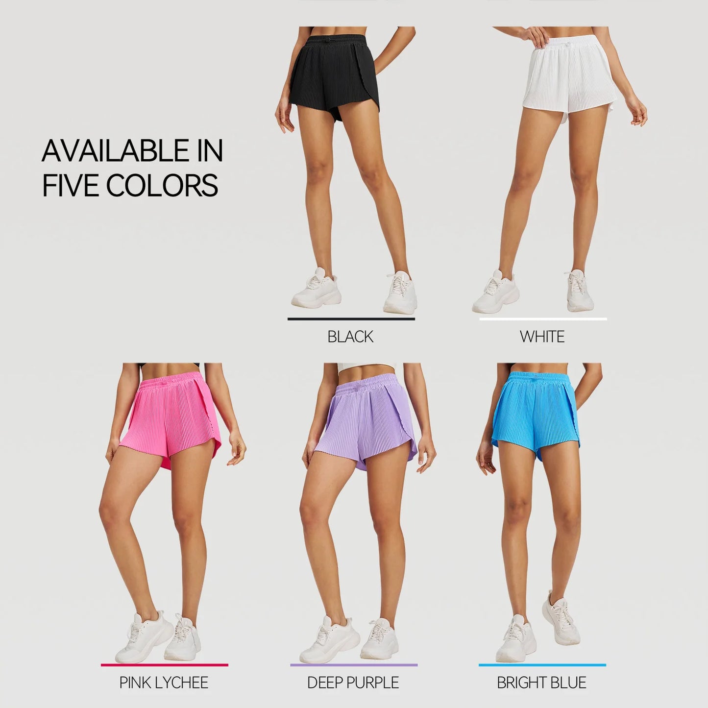 AirFlow™ Skirted Yoga Shorts – 2-in-1 Pleated Editio