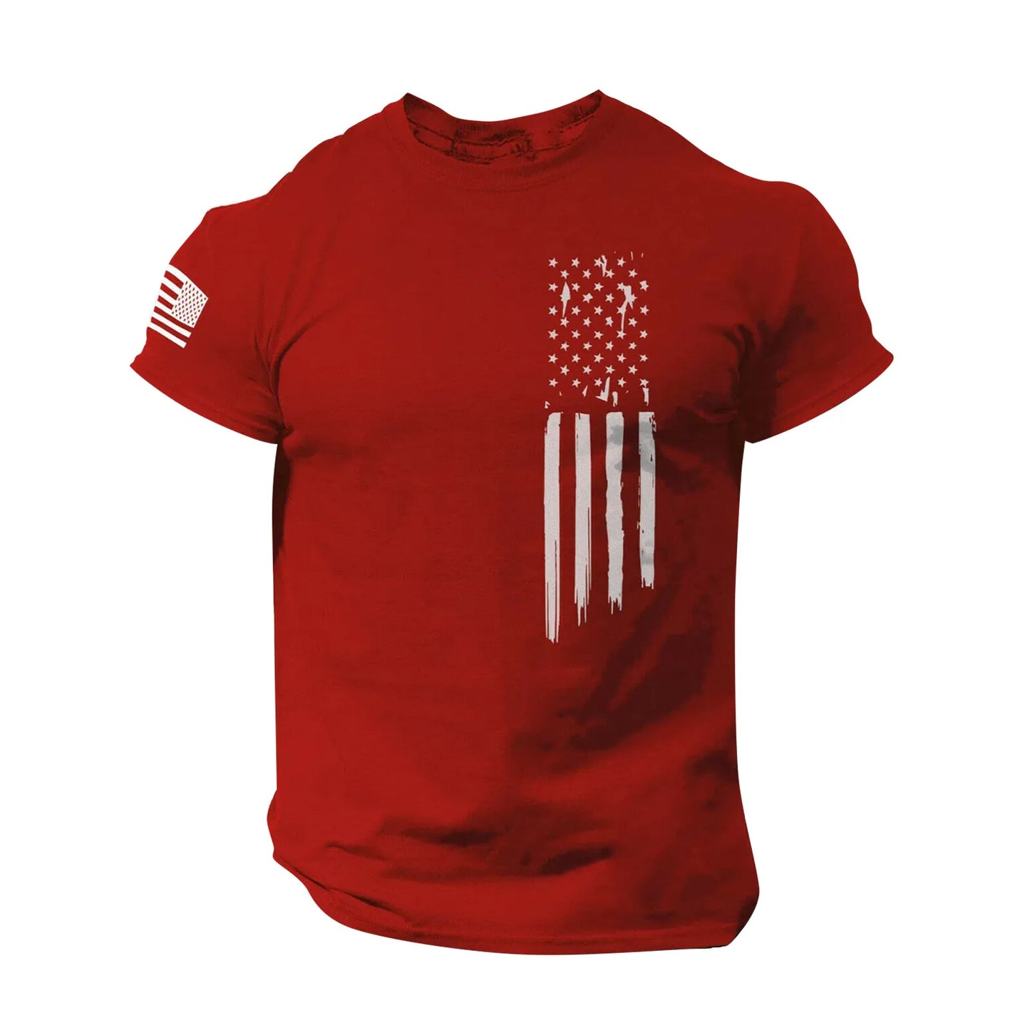 Vintage National Flag Print Men's T-Shirt