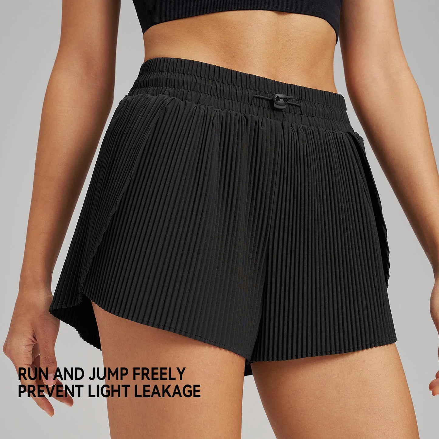 AirFlow™ Skirted Yoga Shorts – 2-in-1 Pleated Editio