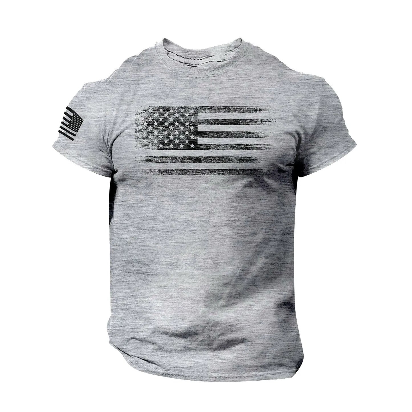 Vintage National Flag Print Men's T-Shirt