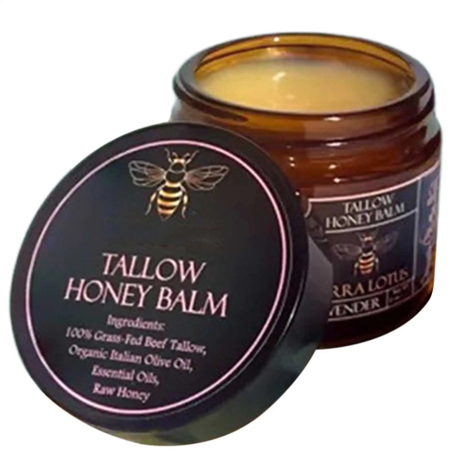 Grass-Fed Tallow & Raw Honey Balm – All-Natural Moisturizing Cream