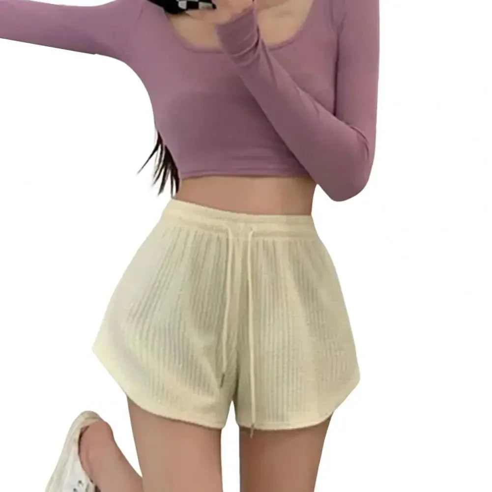 FlexLuxe™ High-Waist Lace-Up Sweat Shorts