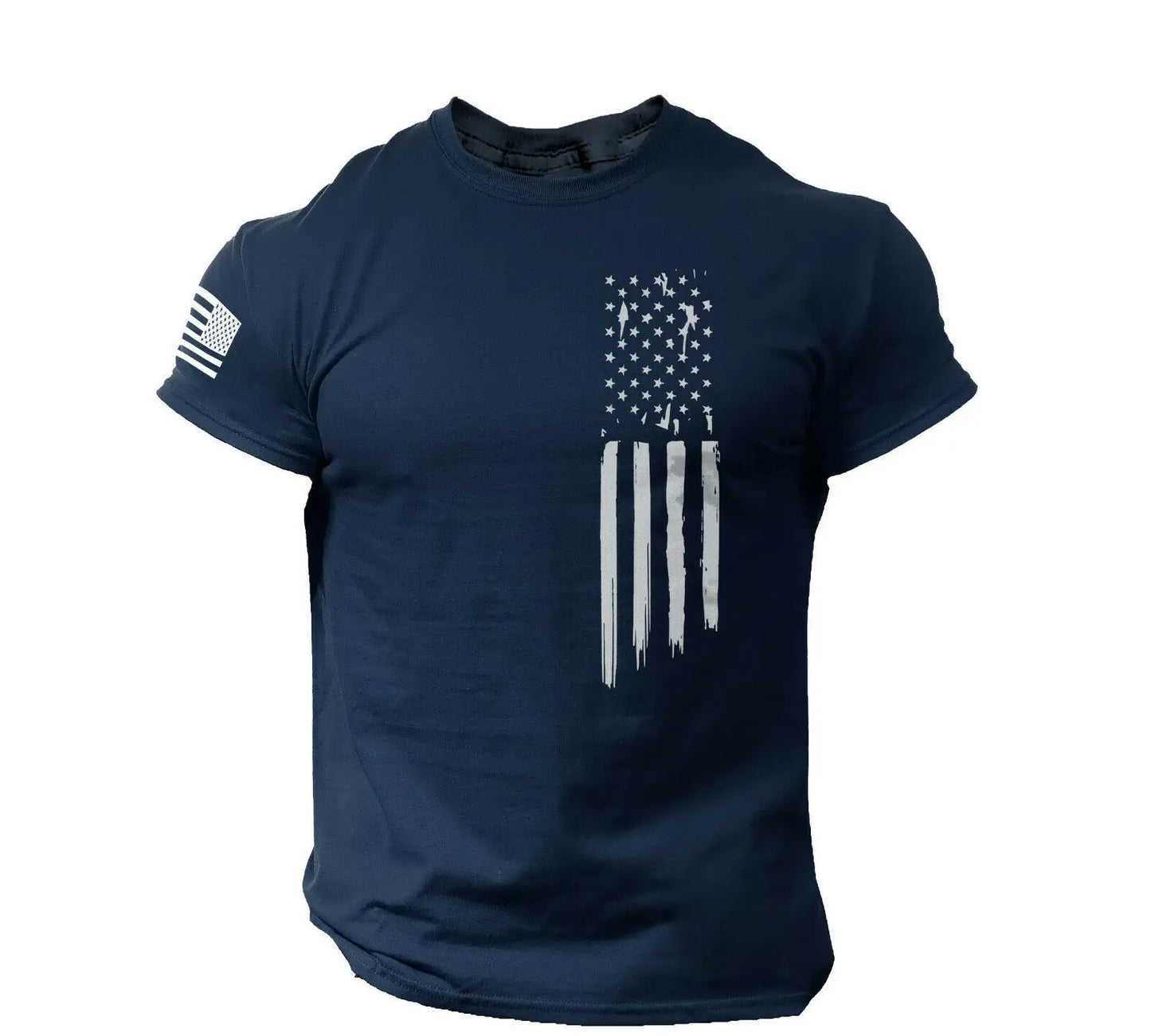 Vintage National Flag Print Men's T-Shirt