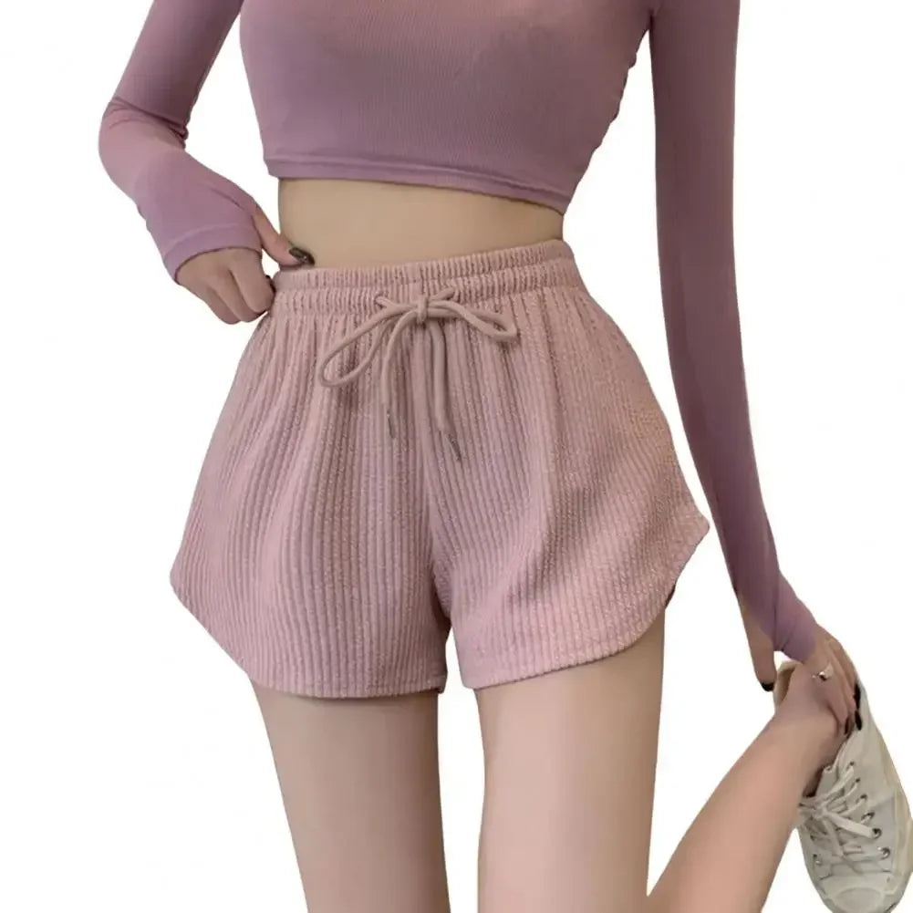 FlexLuxe™ High-Waist Lace-Up Sweat Shorts