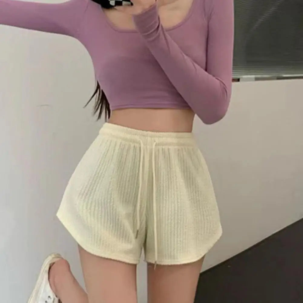 FlexLuxe™ High-Waist Lace-Up Sweat Shorts