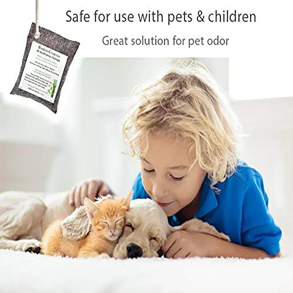 Bamboo Charcoal Air Purifying Bag – 200g Natural Odor Eliminator