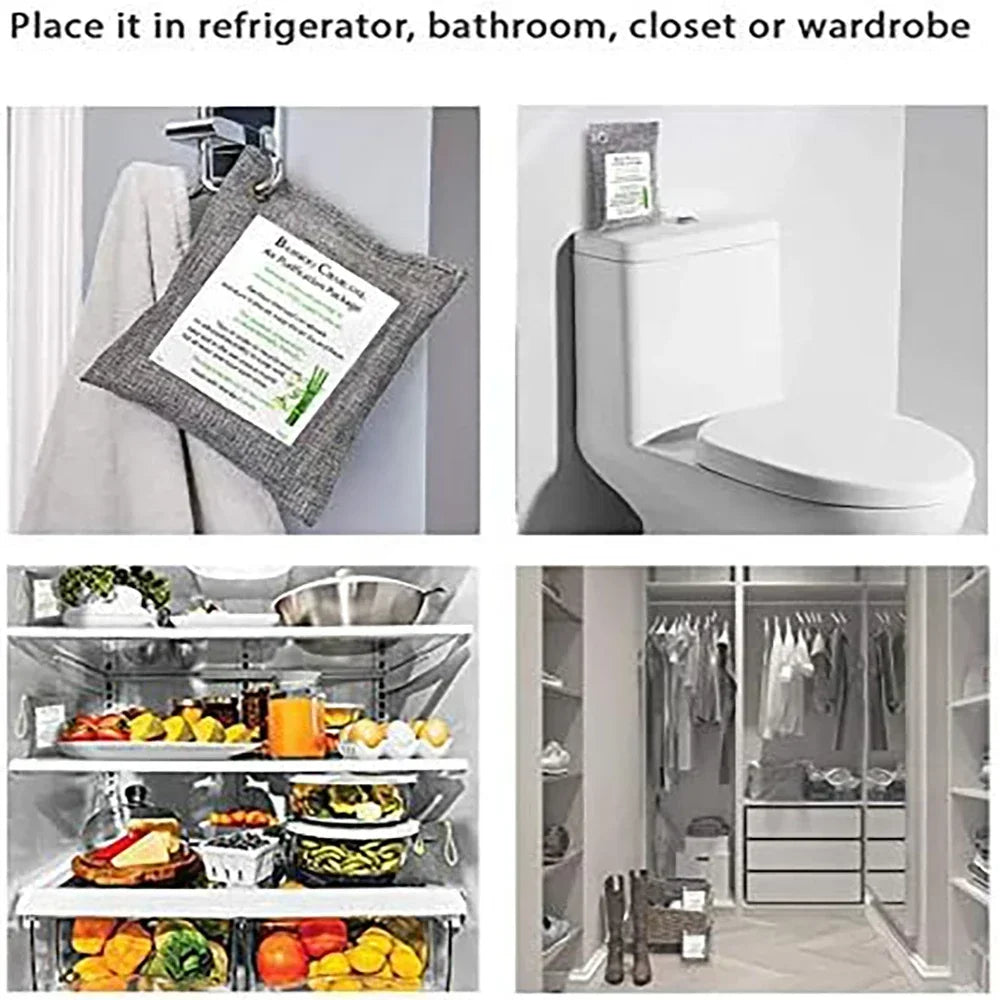 Bamboo Charcoal Air Purifying Bag – 200g Natural Odor Eliminator